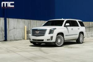Cadillac Escalade White by MC Customs on Avant Garde Wheels 2018 года